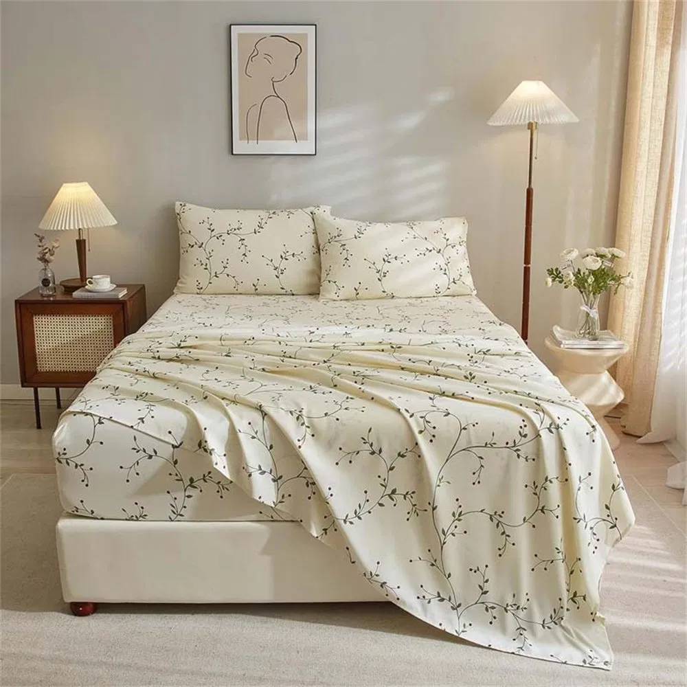 Microfiber Double Brushed Duvet Cover Set for Home Bedding Set Bedspread