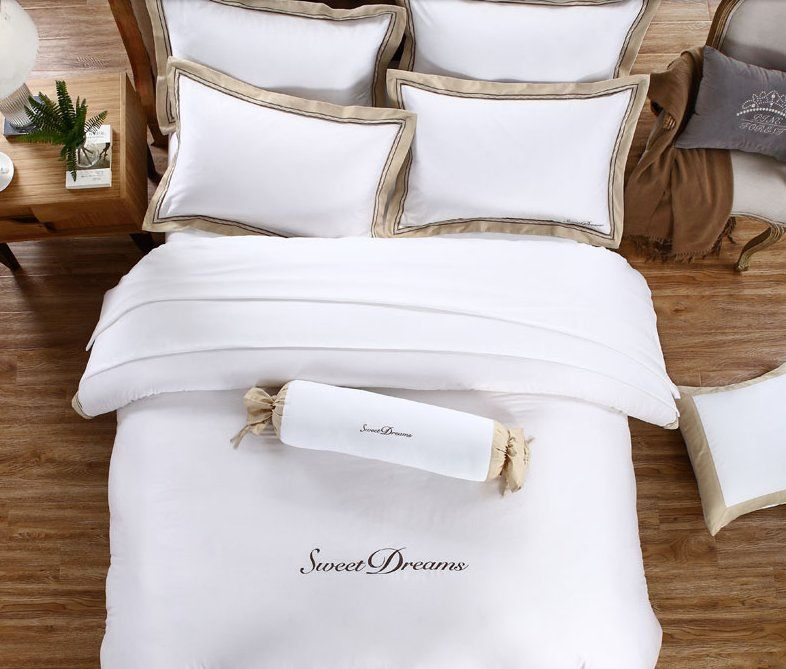 Luxury Hotel Linen Bedding Bed Sheet Set Cotton Duvet Set