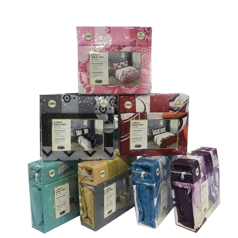 Cheap Polyester Microfiber Bedding Sets Fitted Sheet Bedsheet Pillowcases Sets 4 PCS