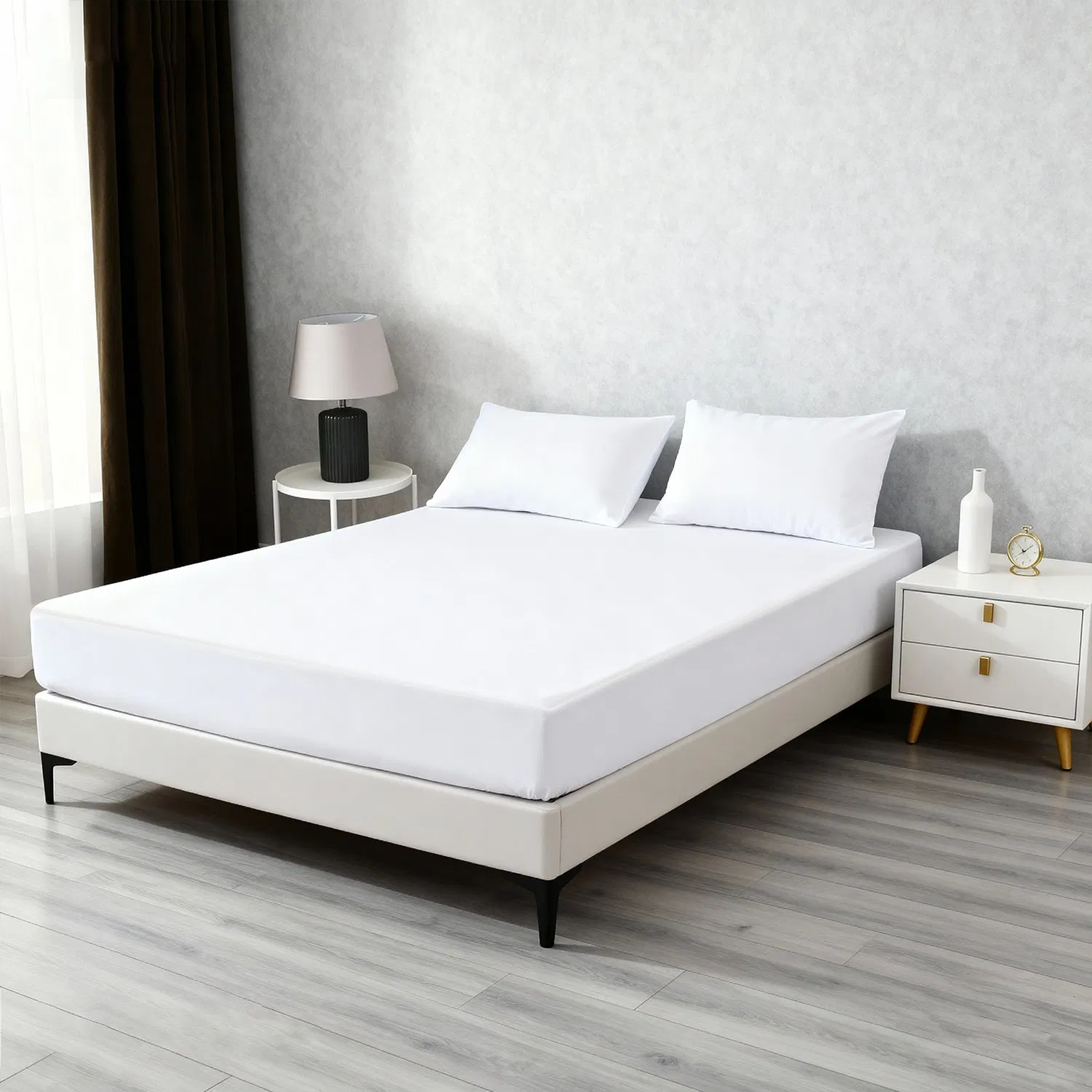 Waterproof Mattress Cover Protector- Ultra Soft, Anti-Allergy, Moisture Wicking, Machine Washable-Double (138X190+30cm)