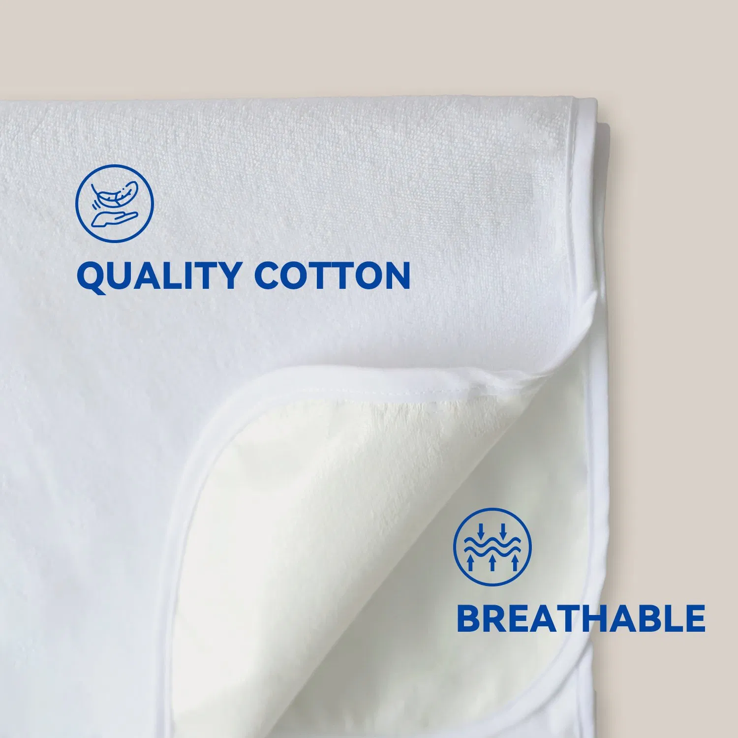 Washable Incontinence Pad, Mattress Topper, Breathable Mattress Protector for Moisture Protection