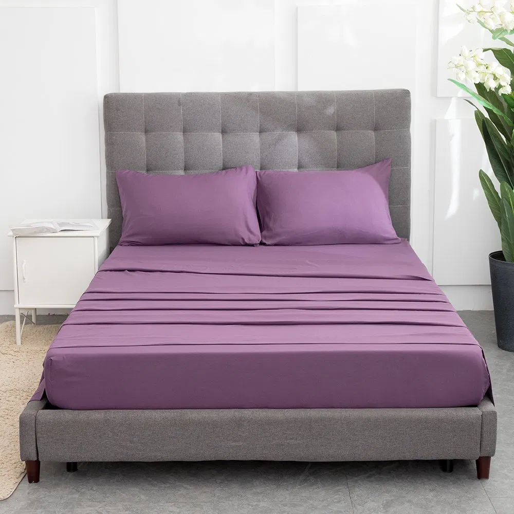 100% Polyester Woven Dyed 3 Pieces King Single Twin Size Microfiber Sheet Sets Bedding Wholesale bedding Set