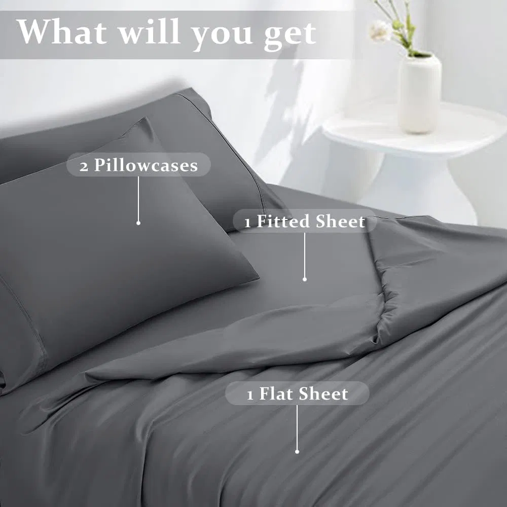 300tc Cotton Queen Bed Sheet Set Bedlinen Pillowcase Duvet Cover Comforter Set King Bedding Set