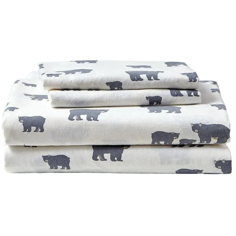 Cotton and Flannel Bedding Set