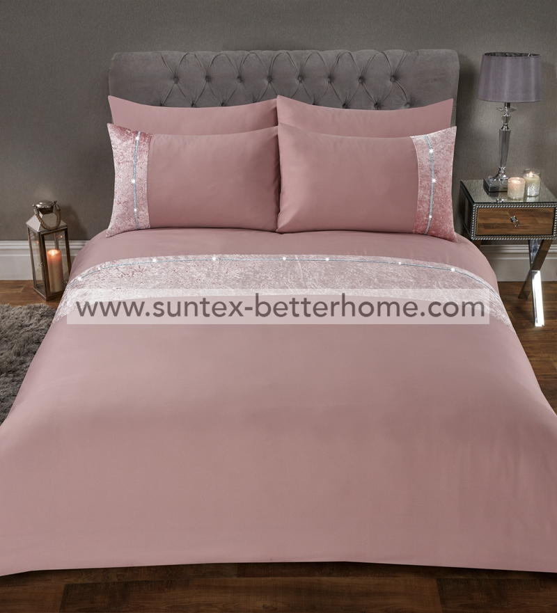 Suntex Velvet Flannel Duvet Cover and Pillow Sham Bedding Set