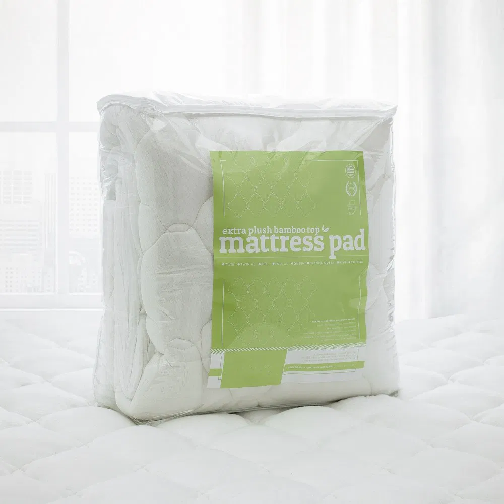 Soft and Plush Bamboo Fitted Mattress Topper