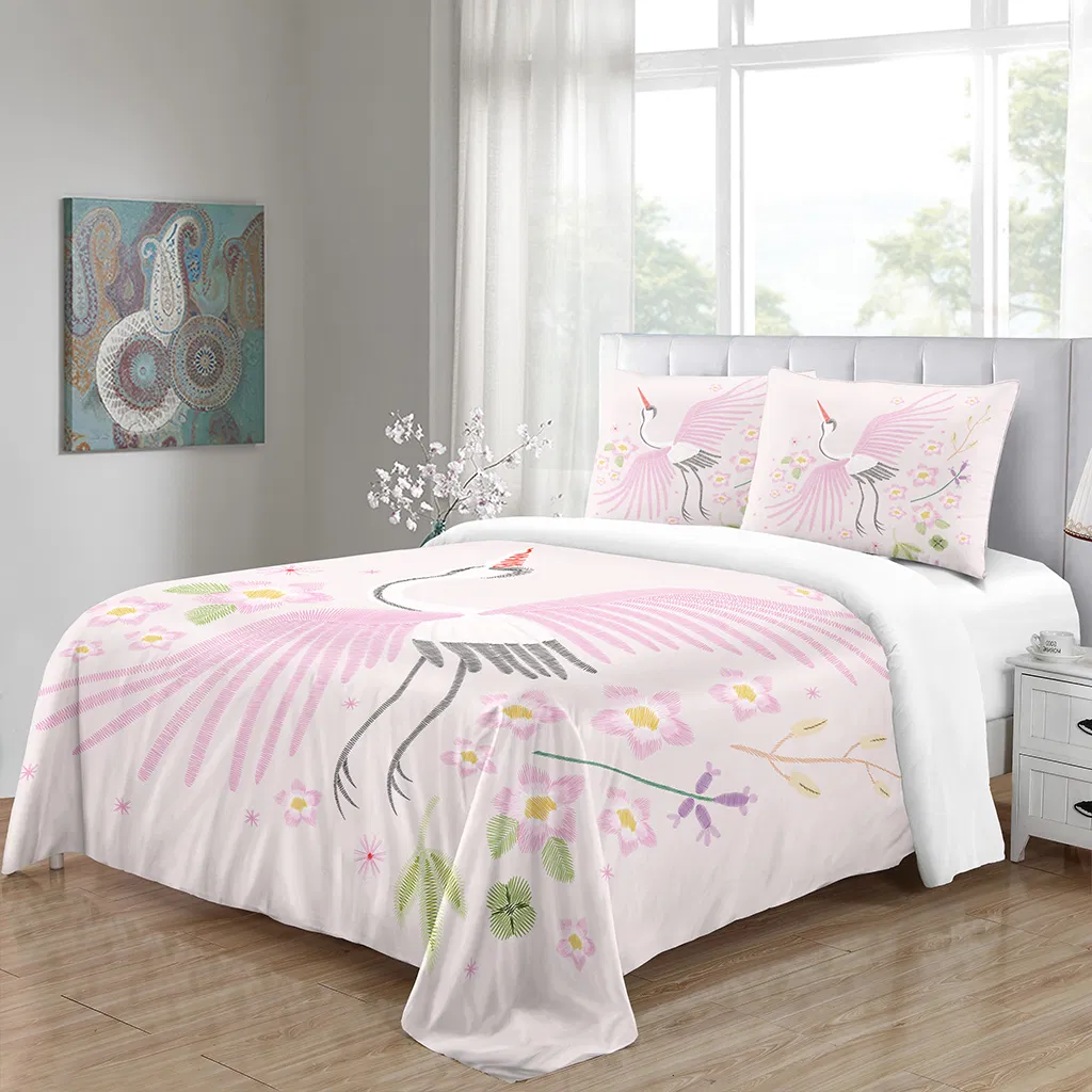 High Quality Bedding Sets, Floral Pattern Botanical Luxury Cotton Printed Floral Sheets