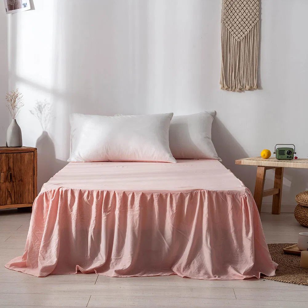 Wholesale Fitted Bed Skirt Polyester Queen Size Breathable Bedroom Bedspread Cover