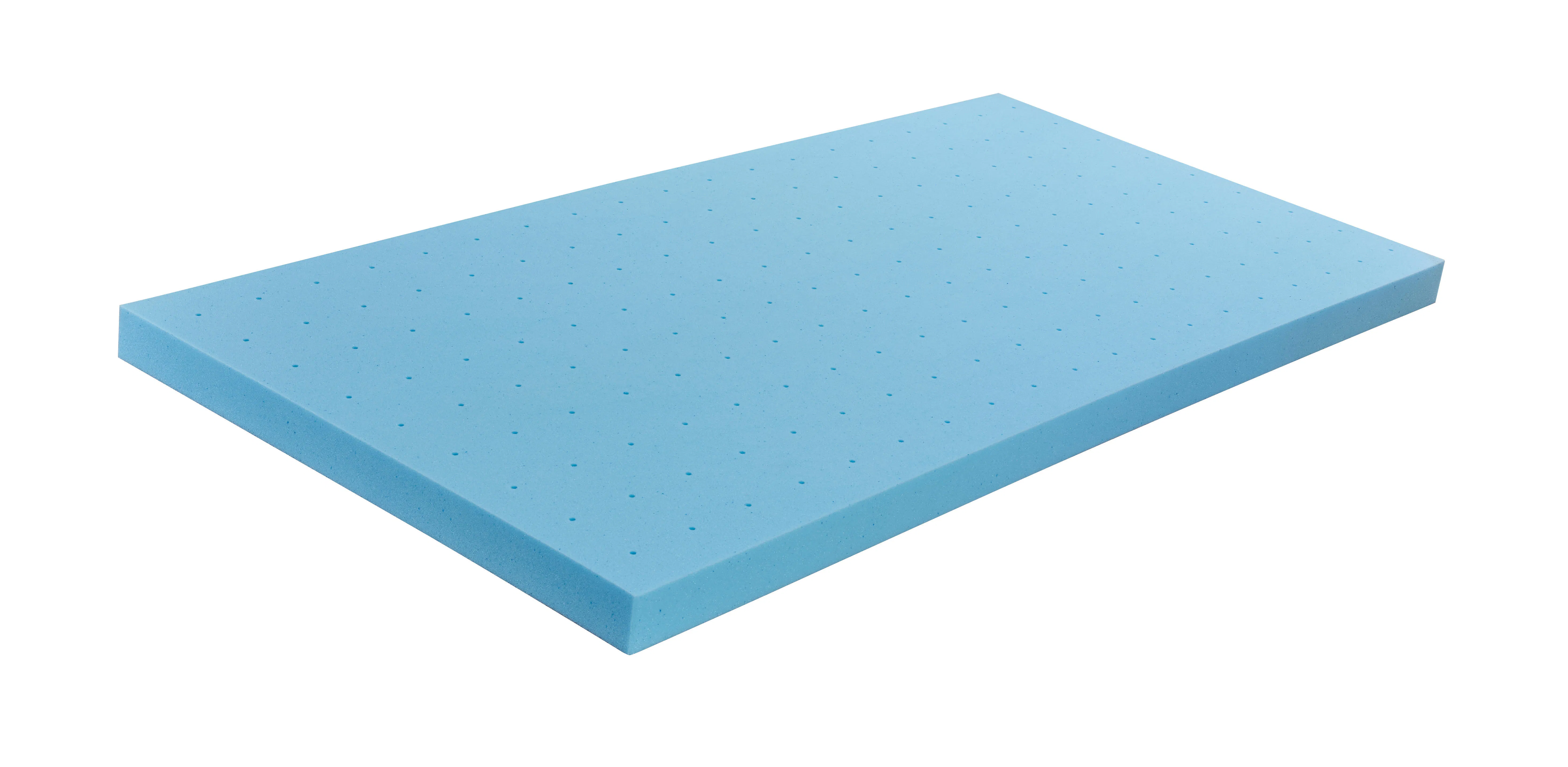 Premium Certified Blue Gel Foam Mattress Topper/ Pad/Pillow Top for Ultimate Comfortable, 2'' Thickness