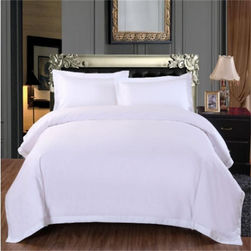 White Solid Cotton Sateen Hotel Duvet Collection