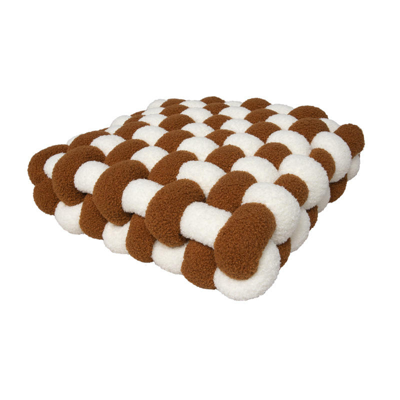 Modern Checkerboard Pattern Lamb Throw Square Cushion Living Room Bedroom Car Hotel Cushion