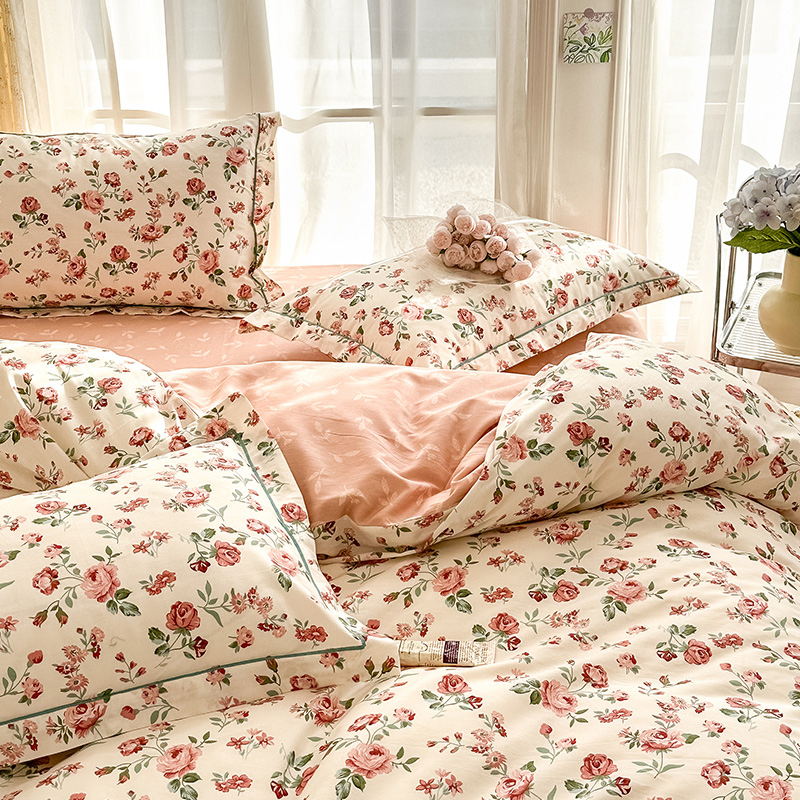 Factory Directly Linen Duvet Cover Single Bedding Set Printed Bedding Set