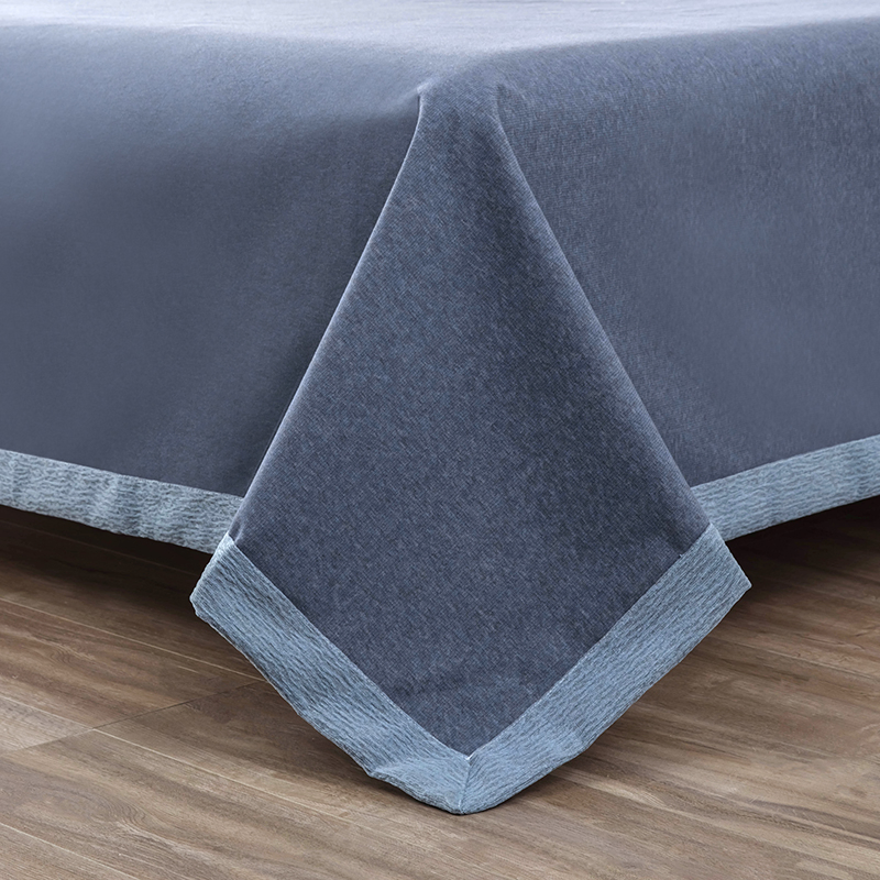 Hemp Linen Bedsheet Super High Density Square Pattern Coverlets Bedding Set