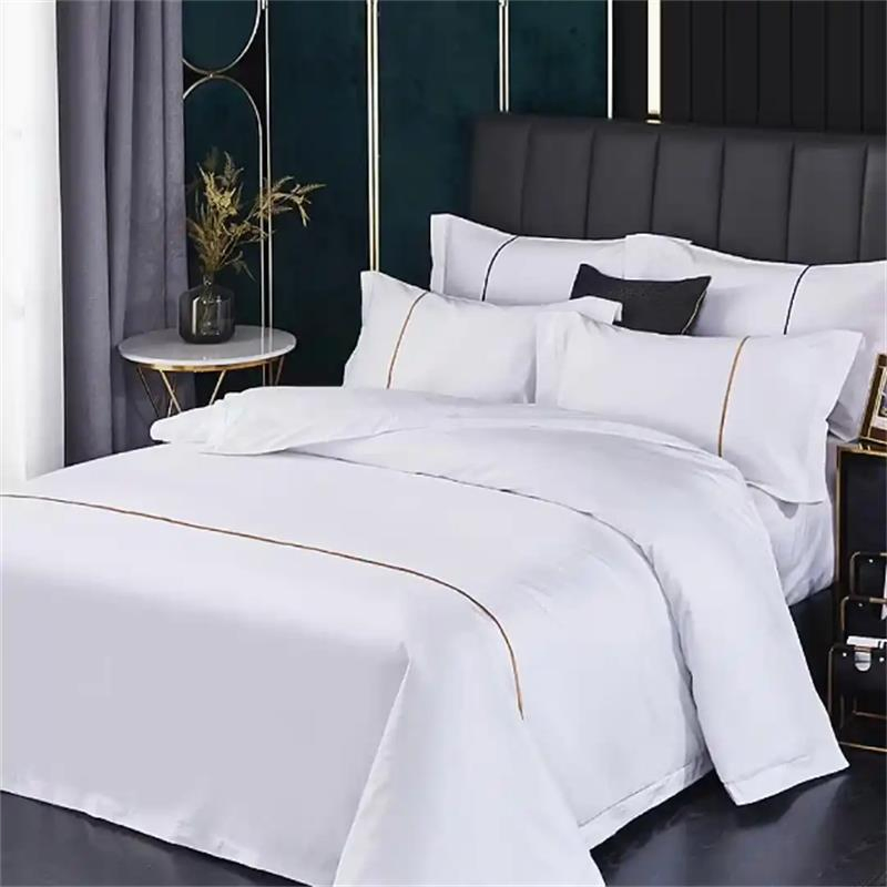 300 Thread Count 100% Cotton Sateen Hotel Sheet Set Dobby Stripe Hotel Collection