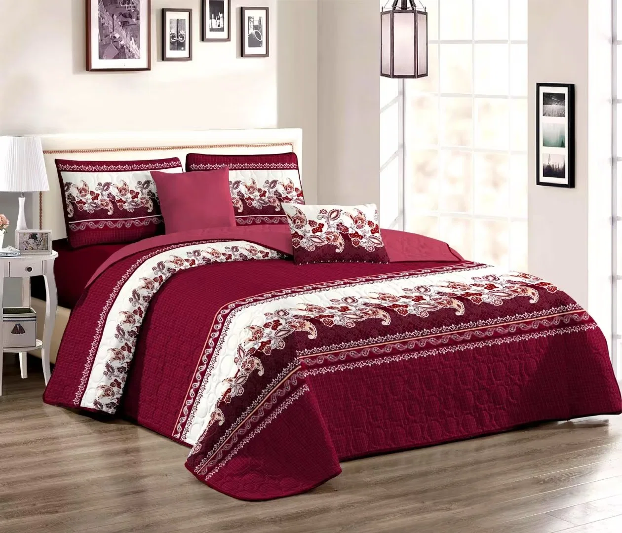 Floral Quilt Set Cotton Bedspread on The Bed 5PCS Print Coverlet Cover Queen Size Summer Double Blanket for Bed Home