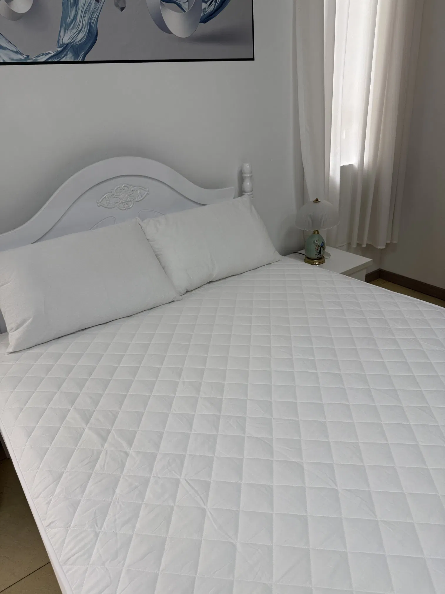 Wholesale Washable Anti Allergy Bed Rubble Waterproof Mattress Cover