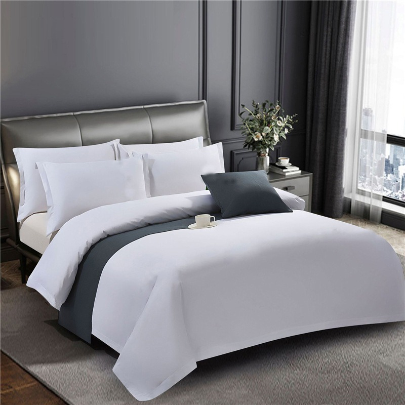 OEM/ODM Wholesale Luxury White 100% Cotton Bedsheet Quilt Comfoter Duvet Hotel Bedding Set