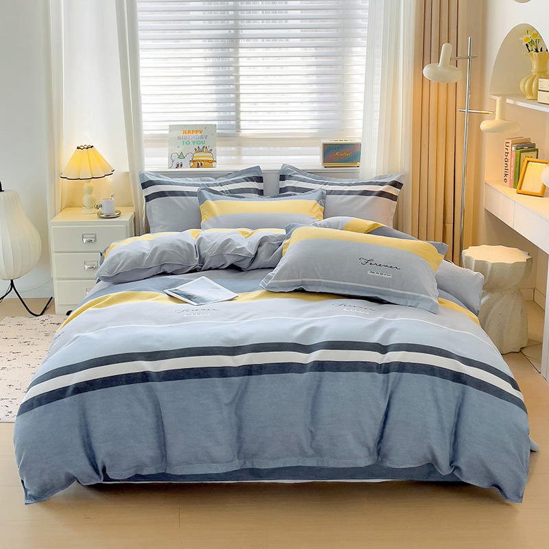 4 Pieces Designer Customized Polyester Home Duvet Cover Sets Bed Sheet Set King Size Bedding Set