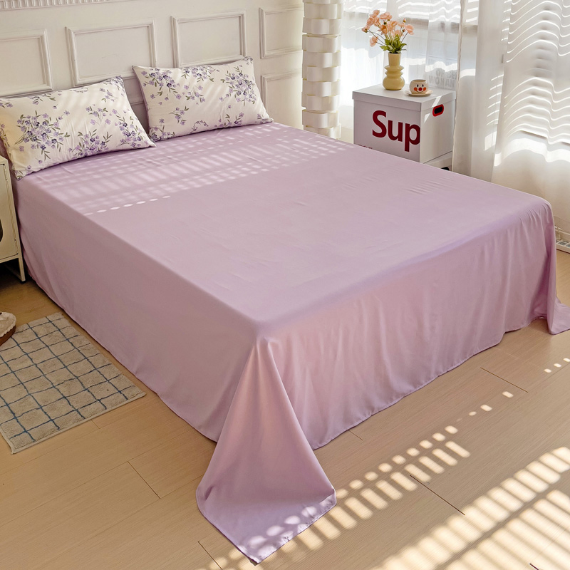 Hotselling Double Layer Stone Washed Faux Linen Flax Fiber Linen 100% Polyester Printed Duvet Cover Set Bedding/ Bed Sheet Set