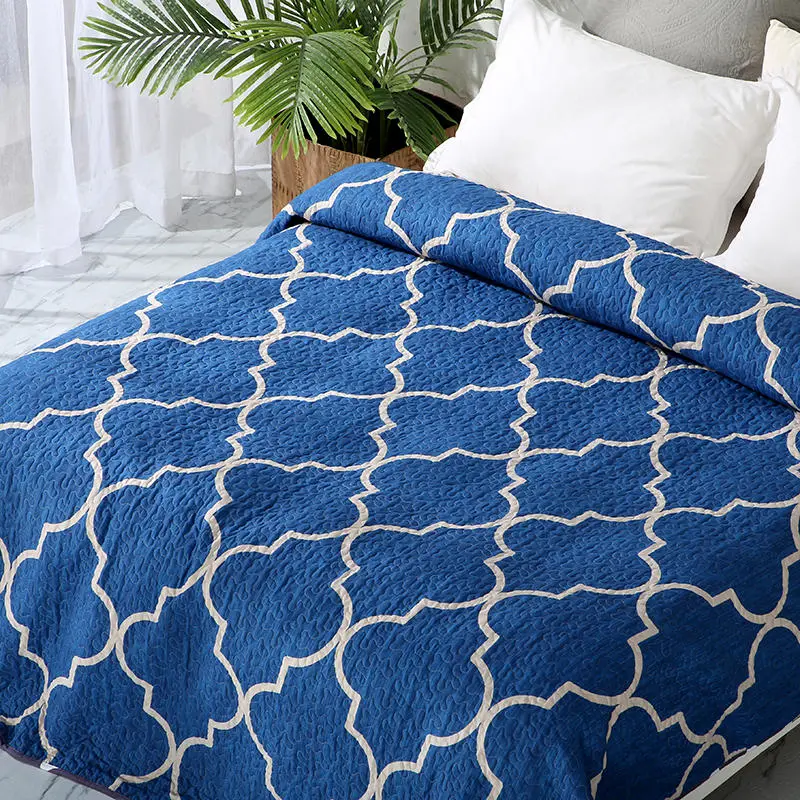 Handmade Patchwork Quilt Set American Stye Bed Cover Set Printed Bedspreads Set Quilt Blanket