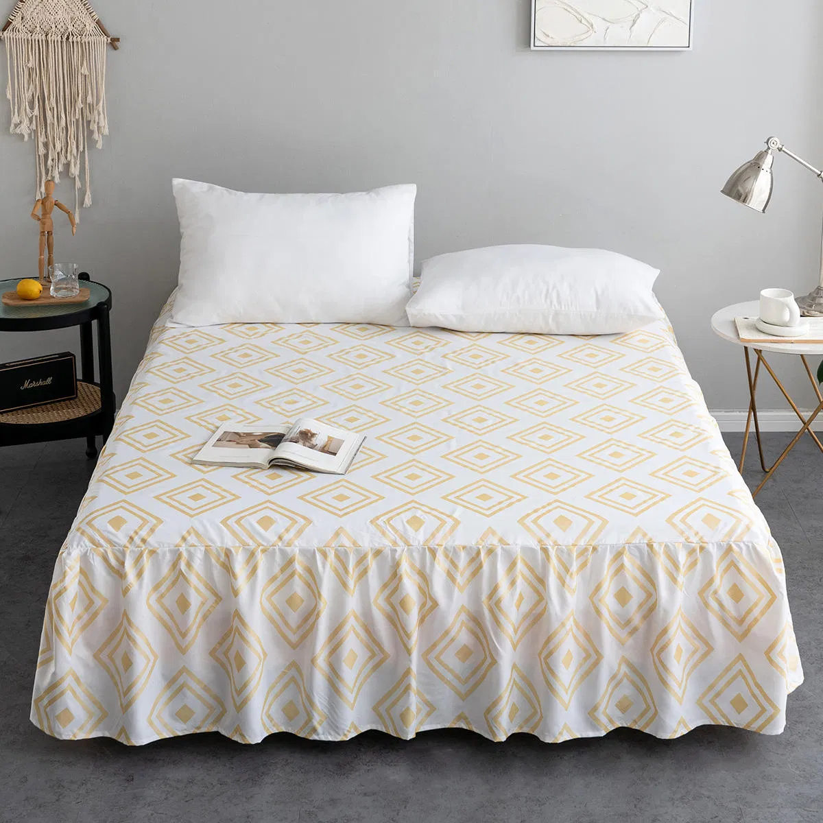 High Quality Microfiber Bed Skirt Queen Size Skin-Friendly Soft Home Bedding Bed Sheet Cover