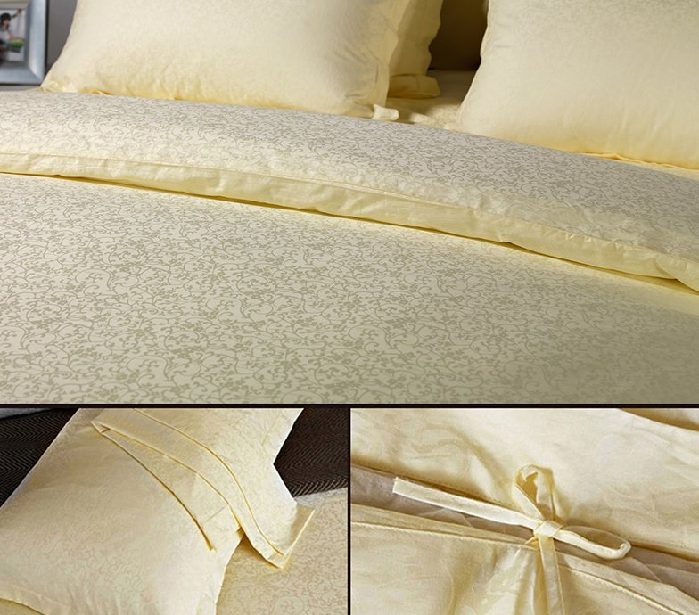 2024 Hot Selling Luxury Embroidery Satin Silk 4 Piece Quilted Bedsheet Bedding Set
