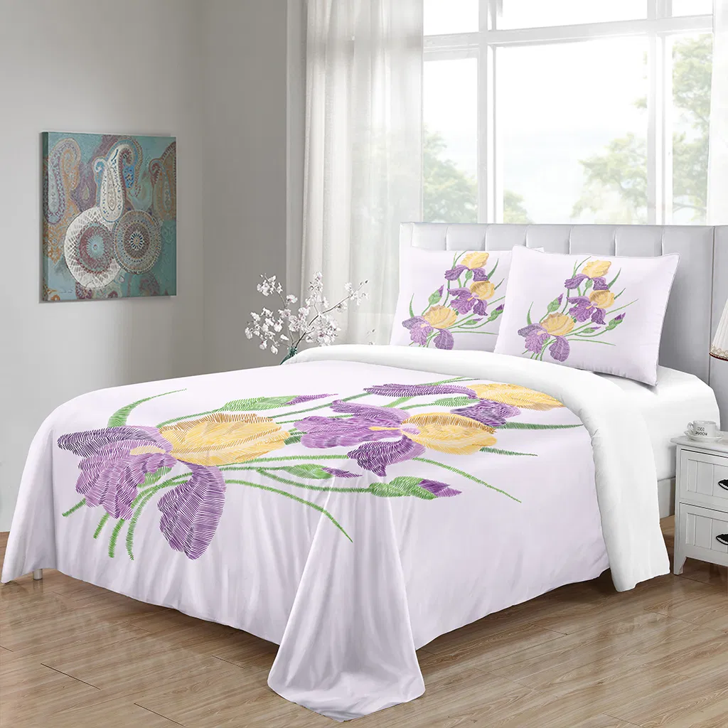 Stylish Printed Duvet Cover Set, Soft Washed Microfiber Bedding Comforter Set