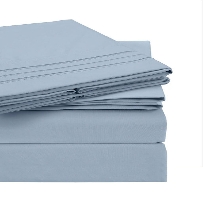 Emergency Response 4 Piece Blue Comfortably Skin Friendly Bedding Sheets Pillowcases Extra Soft Cooling Prison Dorm Bedding Wrinkle Fade Stain Resistant