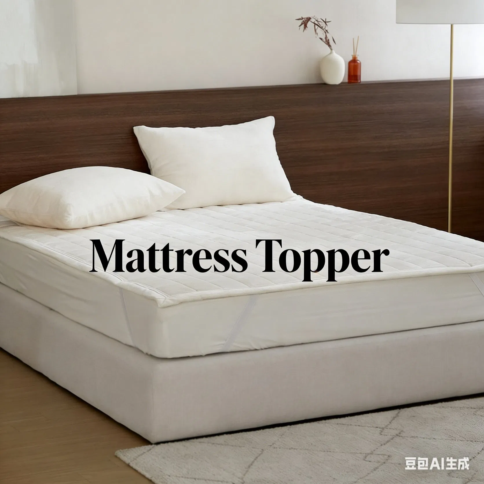 Thick Quilted Winter Warm Long Hair Fleece Quilted Mattress Topper Cover Pad