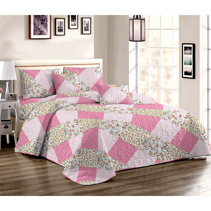 Jaje New Design Stitching Bedspread Set Summer Microfiber Polyester Bedding Quilt Cover