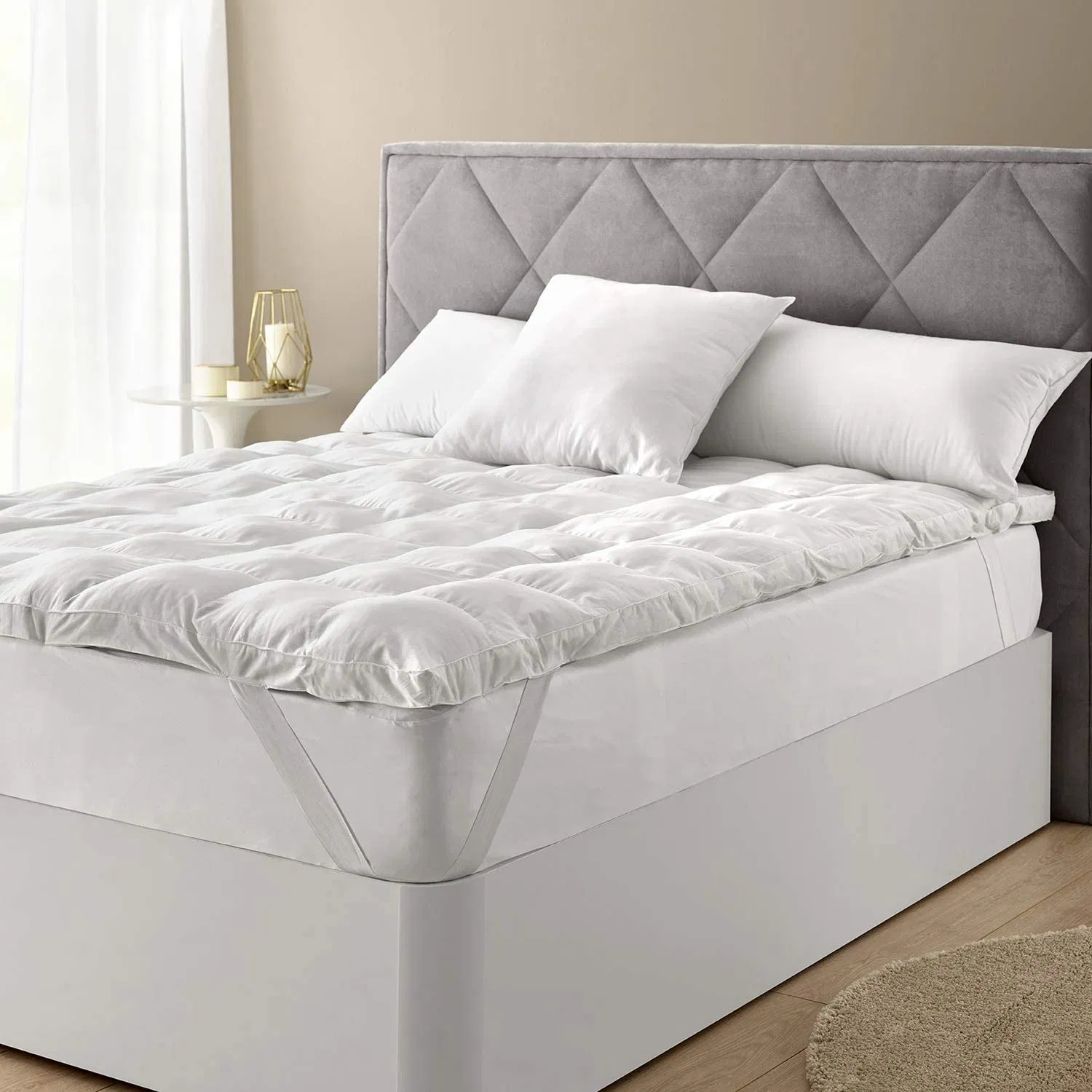 Wholesale Top Selling Luxury Memory Microfiber Hotel Bed Mattress Topper