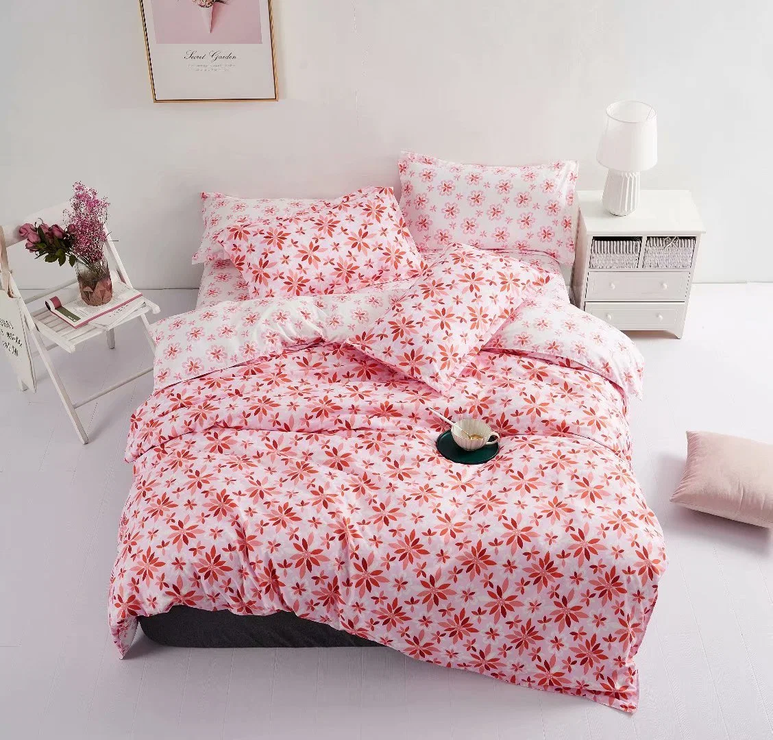 Factory Supply 100% Cotton Comforter Bed Cover Sets Luxury Silk Striped Sheets Bedding Set for Sale