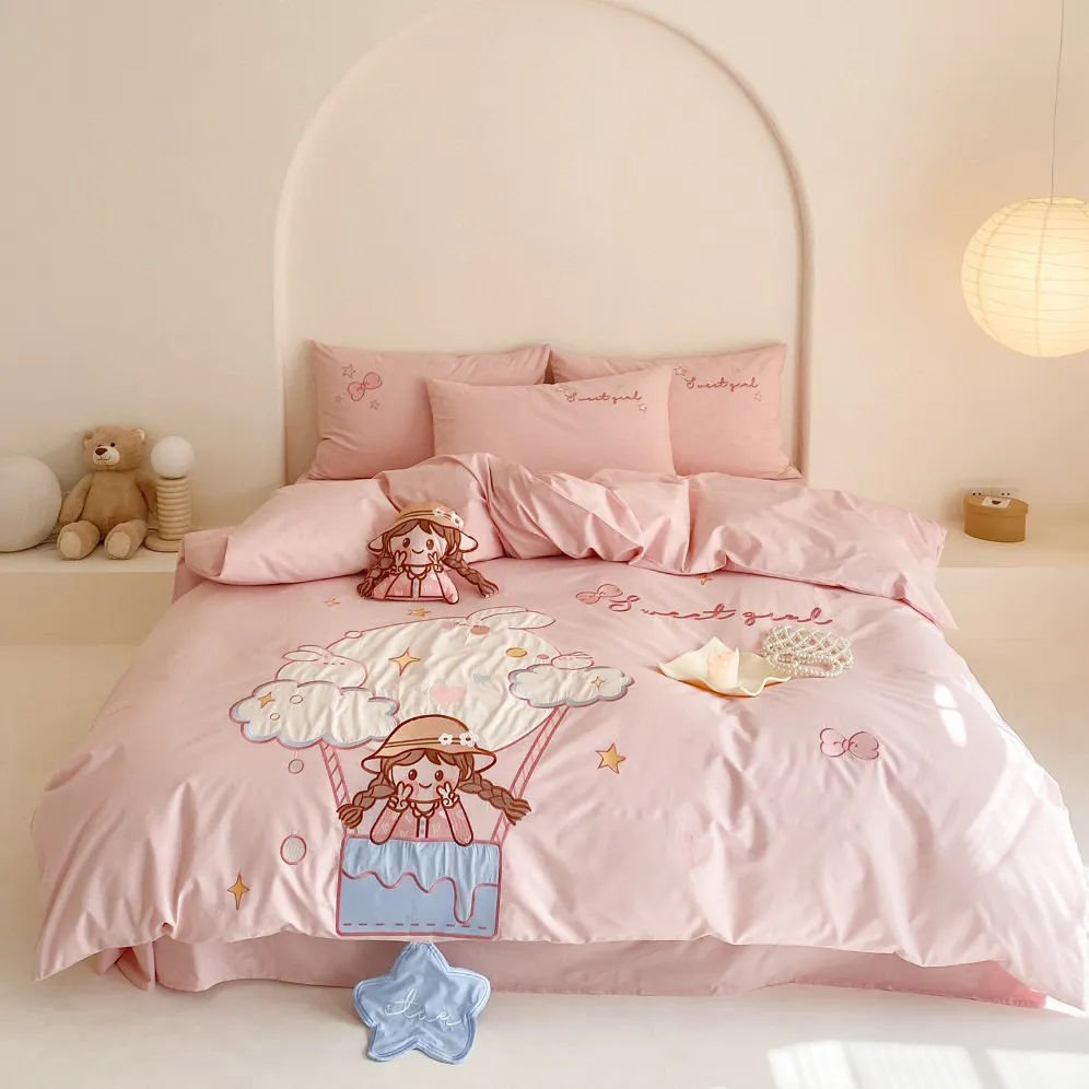 Pink Bedsheets 100% Washed Cotton