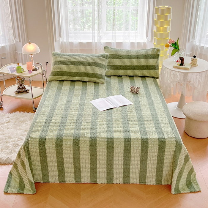 New Rabbit Fur Fleece Faux Fur Warm Bedsheets for Winter Bedding Set