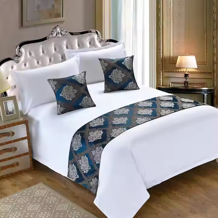 Hotel Collection 100% Cotton Jacquard Luxury Bed Runner (JRD637)