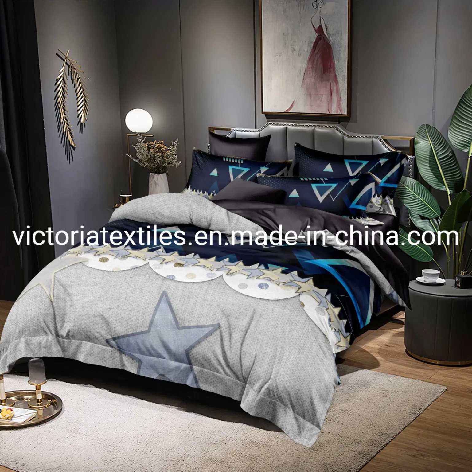 3D Star Bedding Set Full Size Duvet Cover for Kids Boys 3 Pieces Kids Bedding Set