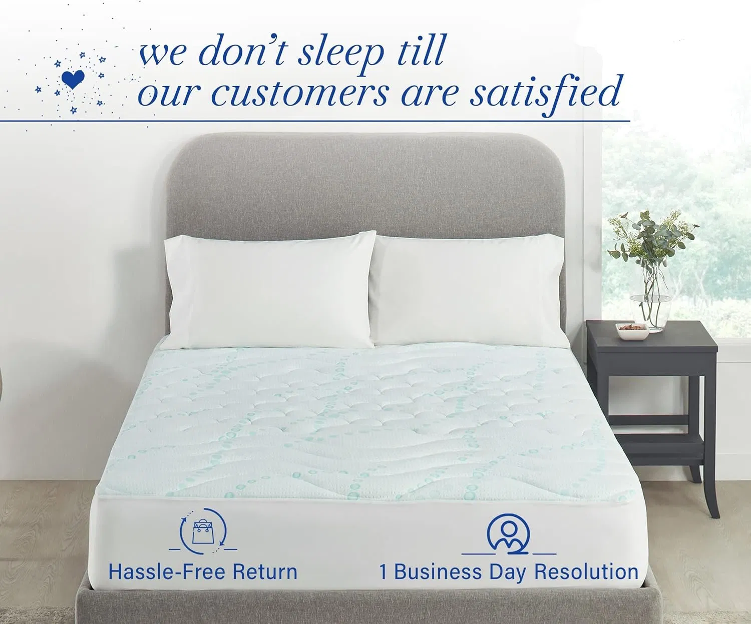 3-Zone Quilting Mattress Pad Cooling Comfortable Mattress Pad Topper