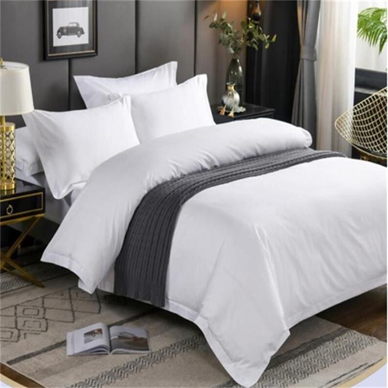 White Solid Cotton Sateen Hotel Duvet Collection