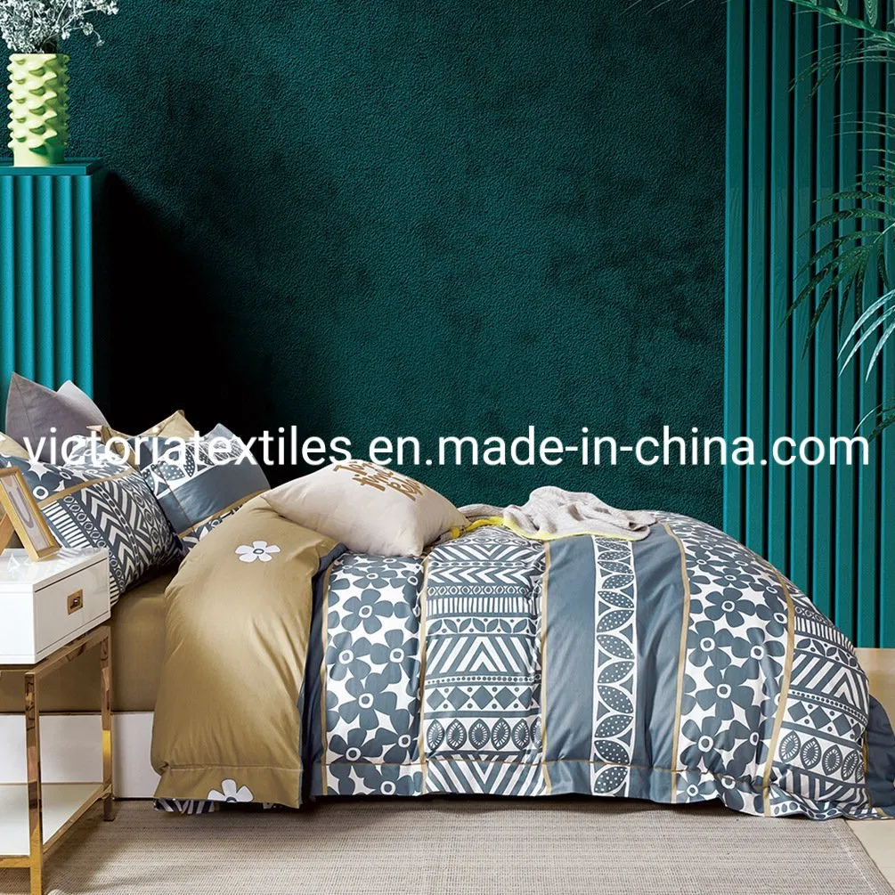 High Quality 100% Cotton Modern Printed Bed Quilt Cover, Blanket Cover Set for Master Bedroom