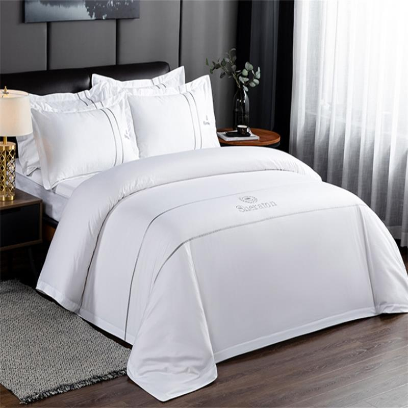 White Solid Cotton Sateen Hotel Duvet Collection