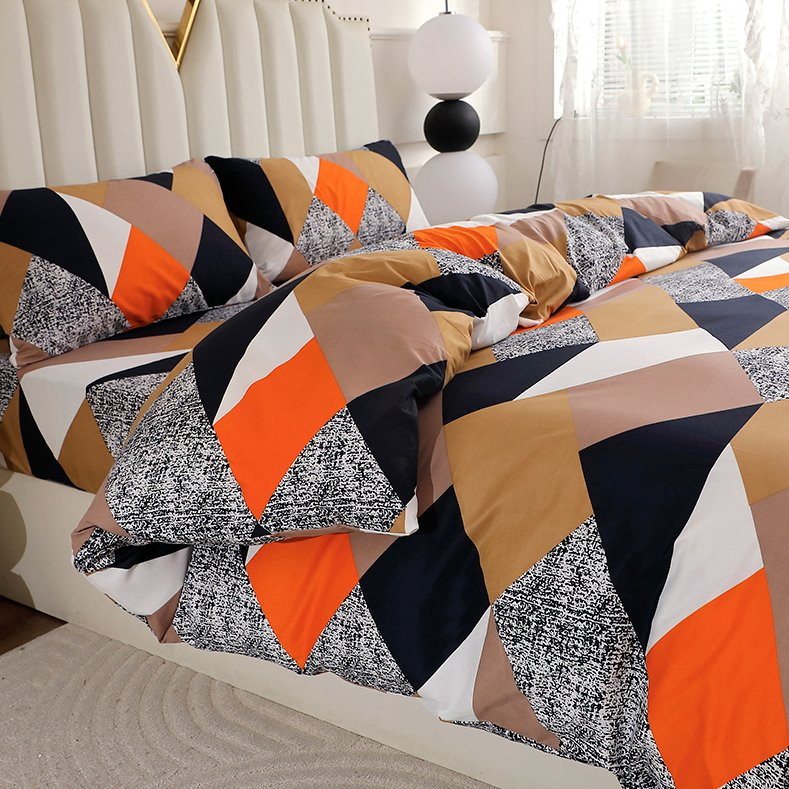 Flannel Fleece Bedding Set 4PCS Warm Soft for Autumn and Winter