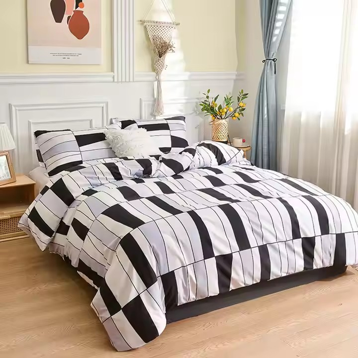 Luxury Brand Washed New Luxury Bedding Sets Queen King Size Silk-Like European Style Duvet Cover Sets