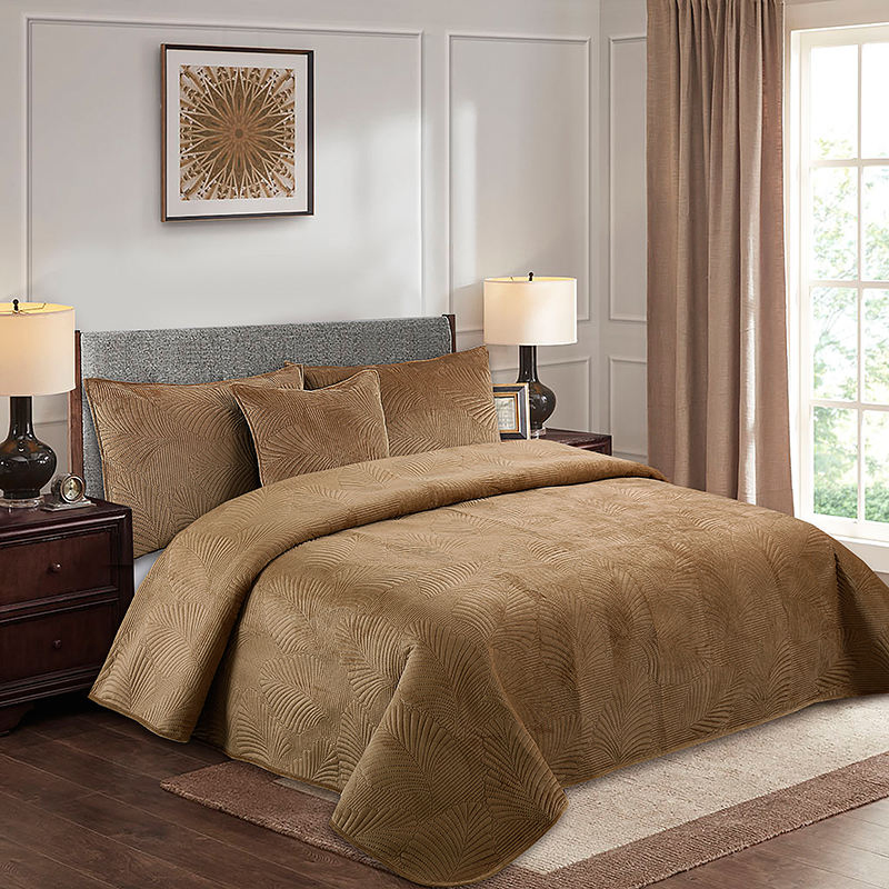 Wholesale Hotel Ultrasonic King White Comforter Bed Quilt Pillowcase Breathable Warm Blanket Bedding Set