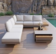 Waterproof Garden Outdoor Sofa Set with Thick Cushions