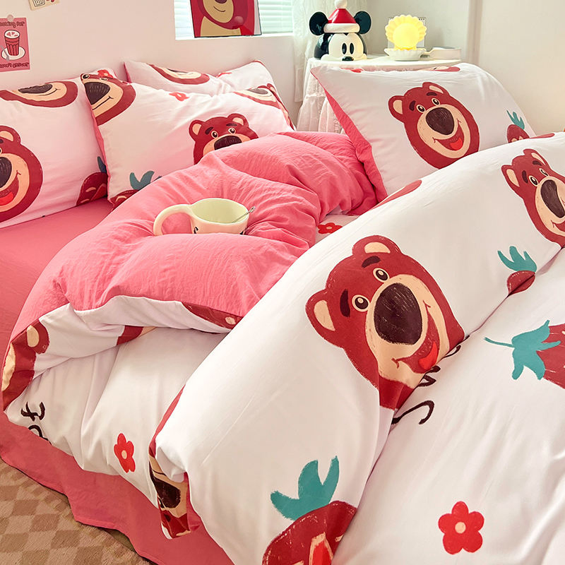 Kids 100% Cotton 1.8m 2m Queen King Cotton Printing Fabric for Bedding Set with Cartoon Characters