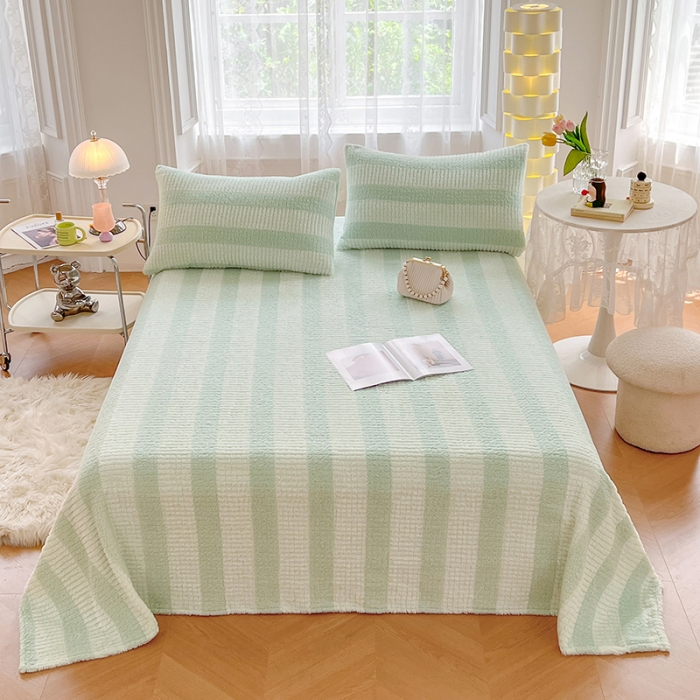 New Rabbit Fur Fleece Faux Fur Warm Bedsheets for Winter Bedding Set