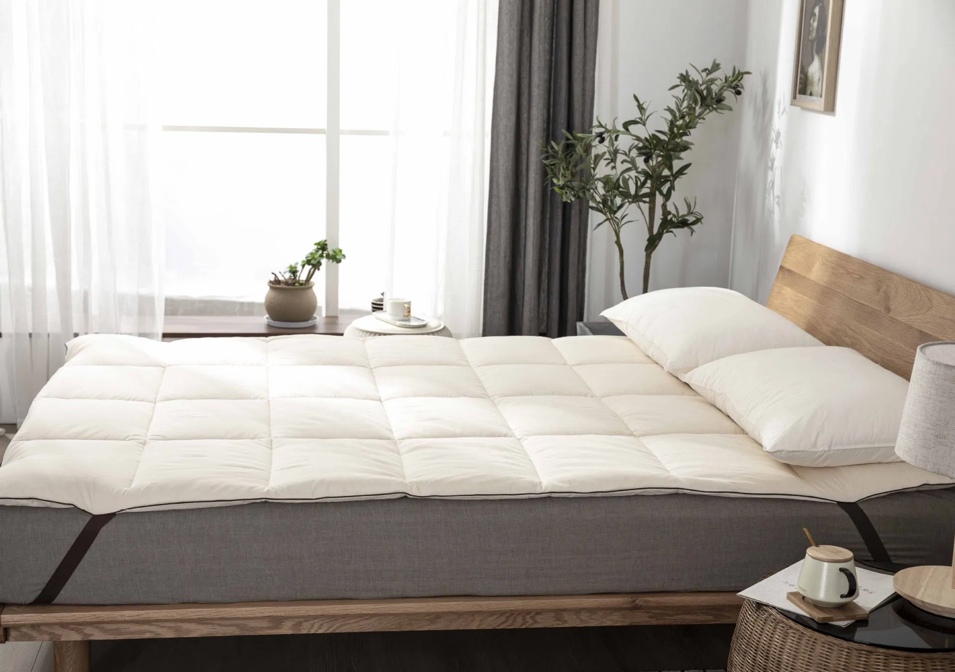 Comfortable Mattress Top Quilted Durable Washable Bed Topper Quality Protector Anti Allergy Mattress Pad Cover