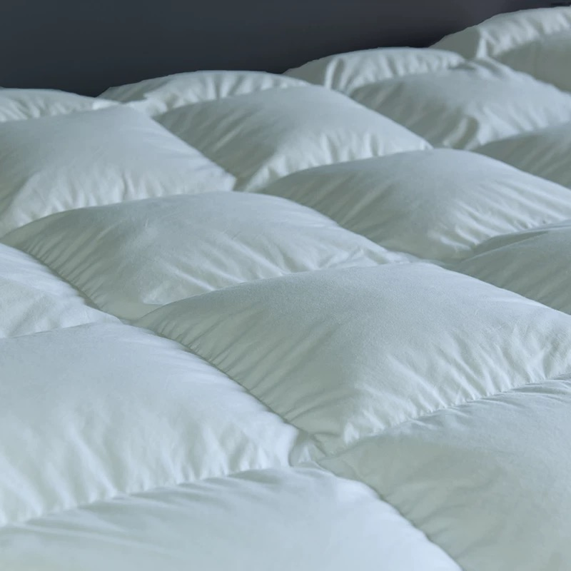 Bulk Wholesale 90/10 Duck Down Feather Mattress Topper Fill Power 650+ RDS Certified Hotel Luxury Plush Top Pad for Bed OEM/ODM Supported Flexible MOQ