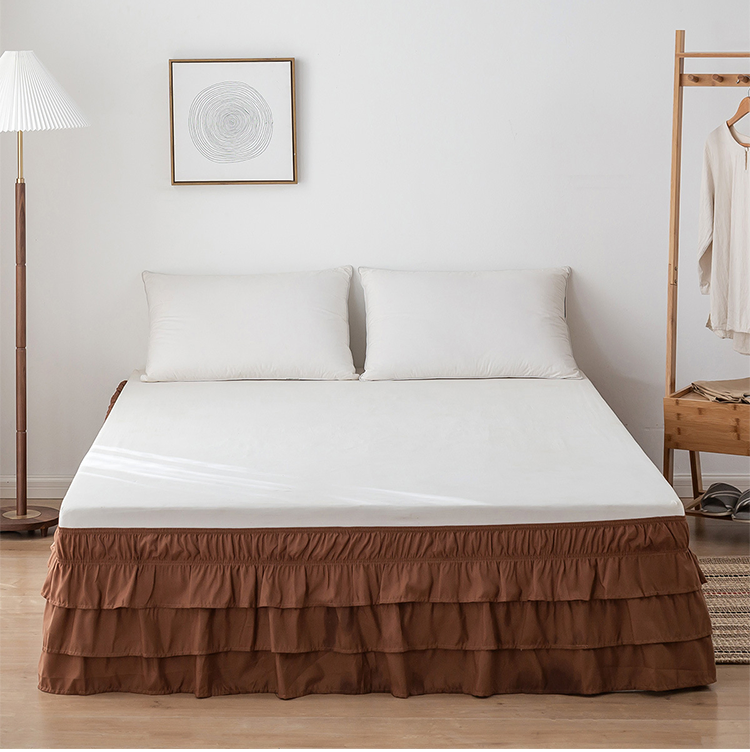 High Quality Bed Skirt Twin Size Household Easy Fit Elastic Dust Ruffle White Bed Skirt Cover