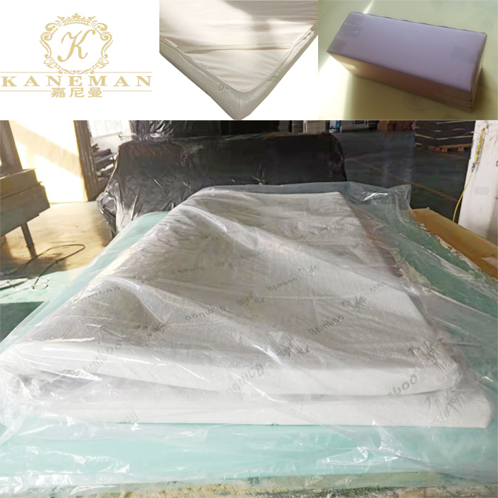 Cool Gel Memory Foam Mattress Topper with Fasten Belt Roll in Box